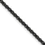 Polished Black Stainless Steel Rolo Chain Necklace 3mm