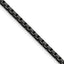 Polished Black Stainless Steel Box Chain Necklace 3mm