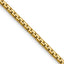Polished Gold-Tone Stainless Steel Box Chain Necklace 3mm