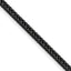 Polished Black Stainless Steel Spiga (Wheat) Chain Necklace 3.2mm