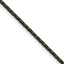 Polished Black Stainless Steel Box Chain Necklace 1.7mm