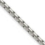 Polished Stainless Steel Box Chain Necklace 3.5mm