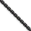 Polished Black Stainless Steel Box Chain Necklace 3.5mm
