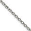 Polished Stainless Steel Cable Chain Necklace 3mm
