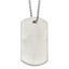 Brushed Dog Tag Stainless Steel Ball (Beaded) Chain Necklace 2mm