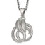 Crystal Eyed Snake Box Necklace in Stainless Steel, 24 Inch - Sophia Jewelers