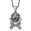 Lion Head and Pistols Box Necklace in Stainless Steel, 24 Inch - Sophia Jewelers
