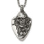 Antiqued Skull Stainless Steel Rolo Chain Necklace