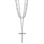 Polished Cross Stainless Steel Paperclip Chain Necklace