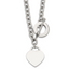 Polished Heart Stainless Steel Necklace