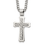 Hammered Cross Stainless Steel Necklace
