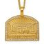Gold-Tone Polished Crystal Stainless Steel Necklace 3mm 24in