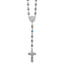 Polished Blue Cubic Zirconia Stainless Steel Necklace 4.35mm 21in