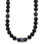 Antiqued Multi-color Onyx Stainless Steel Necklace