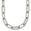 Chisel Paperclip Chain Necklace in Stainless Steel, 8mm Textured, 17.5 Inch - Sophia Jewelers