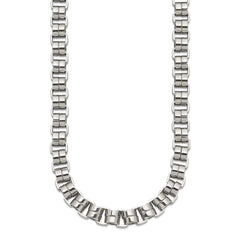 Stainless Steel Polished Rolo Chain Necklace, 24 Inch, 8mm Width, Lobster Clasp