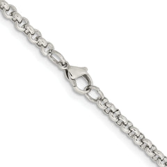Chisel Stainless Steel Polished 3.9mm 24 inch Rolo Chain
