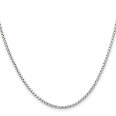 Chisel Stainless Steel Polished 2.2mm 20 inch Rounded Box Chain