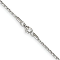 Chisel Stainless Steel Polished 2.2mm 20 inch Rounded Box Chain