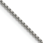 Chisel Stainless Steel Polished 2.2mm 20 inch Rounded Box Chain