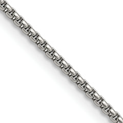 Chisel Stainless Steel Polished 2.2mm 20 inch Rounded Box Chain