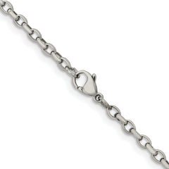 Chisel Stainless Steel Polished 3.2mm 20 inch Cable Chain