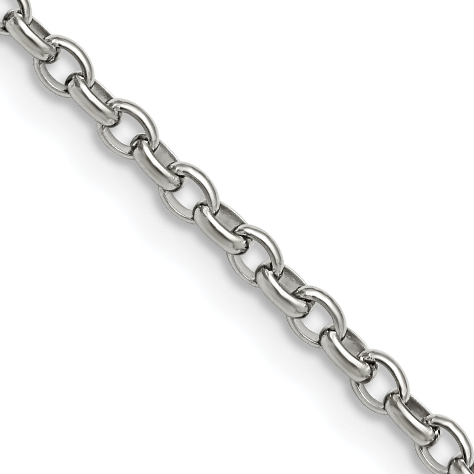 Chisel Stainless Steel Polished 3.2mm 20 inch Cable Chain