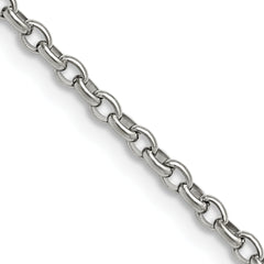 Chisel Stainless Steel Polished 3.2mm 20 inch Cable Chain
