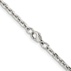 Chisel Stainless Steel Polished 4.3mm 24 inch Cable Chain
