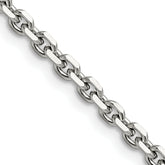 Chisel Stainless Steel Polished 4.3mm 24 inch Cable Chain