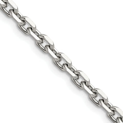 Chisel Stainless Steel Polished 5.3mm 22 inch Cable Chain