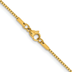 Chisel Stainless Steel Polished Yellow IP-plated 1.5mm 20 inch Box Chain