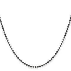 Chisel Stainless Steel Polished Black IP-plated 2mm 30 inch Ball Chain