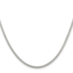 Chisel Stainless Steel Polished 2.4mm 24 inch Snake Chain