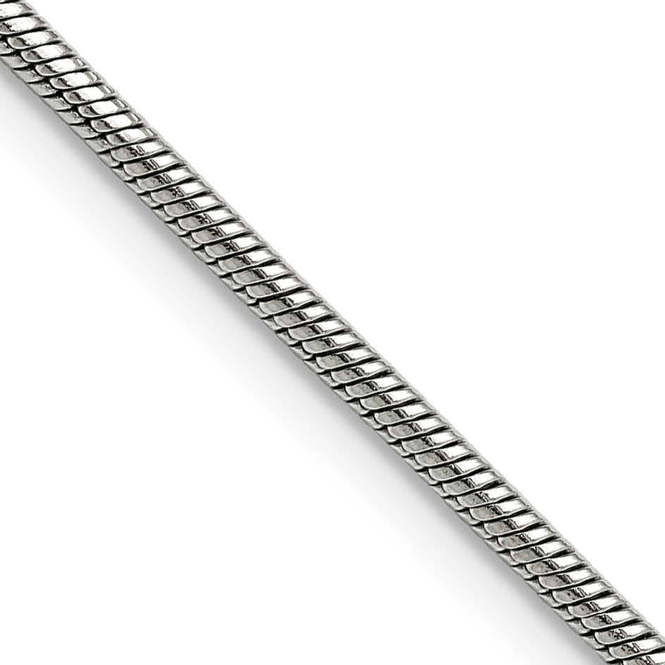 Chisel Stainless Steel Polished 2.4mm 24 inch Snake Chain