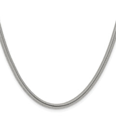 Chisel Stainless Steel Polished 4.2mm 24 inch Flat Snake Chain