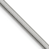 Chisel Stainless Steel Polished 4.2mm 24 inch Flat Snake Chain