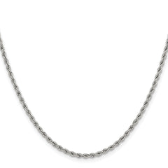 Chisel Stainless Steel Polished 2.4mm 24 inch Rope Chain