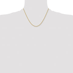 Chisel Stainless Steel Polished Yellow IP-plated 2.4mm 18 inch Rope Chain