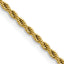 Polished Gold-Tone Stainless Steel Rope Chain Necklace 2.4mm