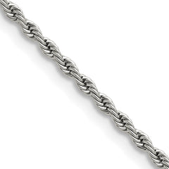 Chisel Stainless Steel Polished 2.4mm 24 inch Rope Chain