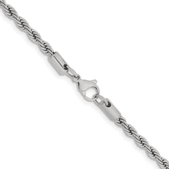 Chisel Stainless Steel Polished 4mm 24 inch Rope Chain