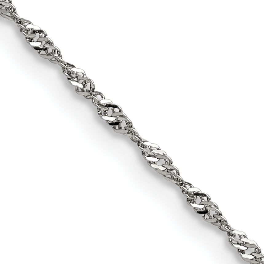 Chisel Stainless Steel Polished 2mm 18 inch Singapore Chain