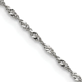 Chisel Stainless Steel Polished 2mm 18 inch Singapore Chain