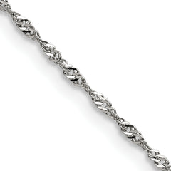 Chisel Stainless Steel Polished 2mm 18 inch Singapore Chain