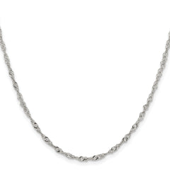 Chisel Stainless Steel Polished 2.5mm 20 inch Singapore Chain