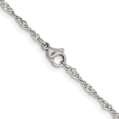 Chisel Stainless Steel Polished 2.5mm 20 inch Singapore Chain