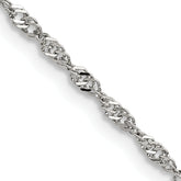 Chisel Stainless Steel Polished 2.5mm 20 inch Singapore Chain