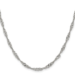 Chisel Stainless Steel Polished 3mm 20 inch Singapore Chain