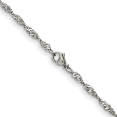 Chisel Stainless Steel Polished 3mm 20 inch Singapore Chain